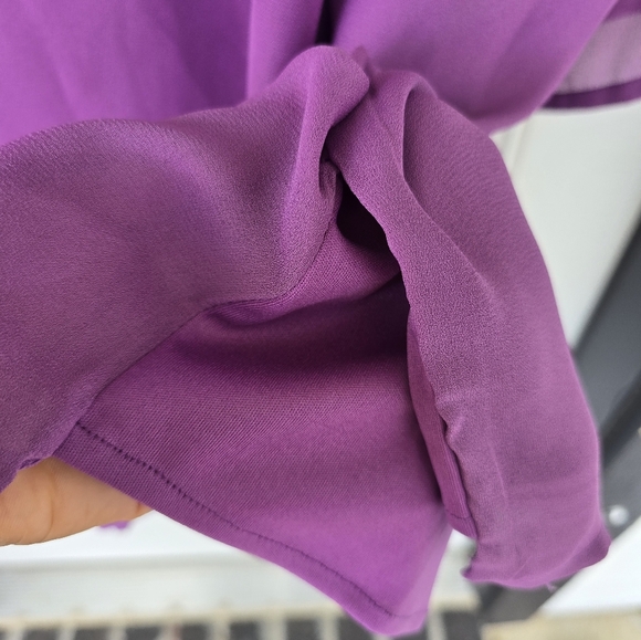 Maggie Barnes Womens Tunic Plus Sz 6X (38/40) Purple Blouse Studded Embellished - Picture 11 of 12